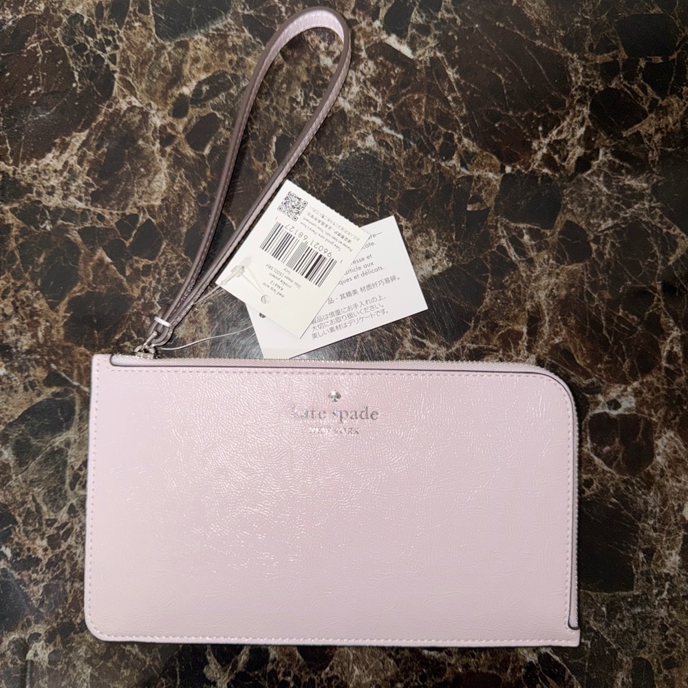 NWT Kate Spade Light Pink Wristlet Clutch